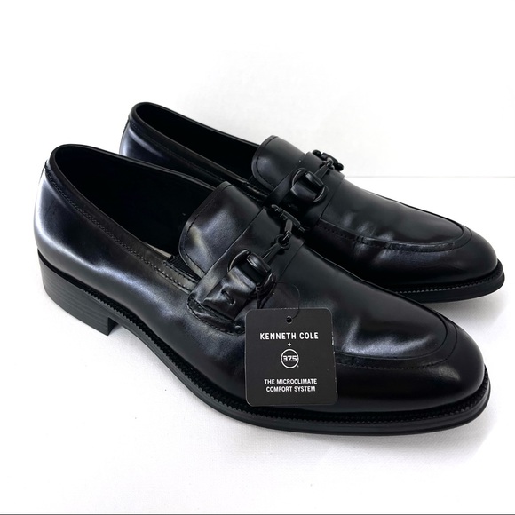 KENNETH COLE NEW YORK — BLACK, BROCK LEATHER SLIP-ON LOAFER, SIZE MENS US 8.5M - Picture 12 of 16